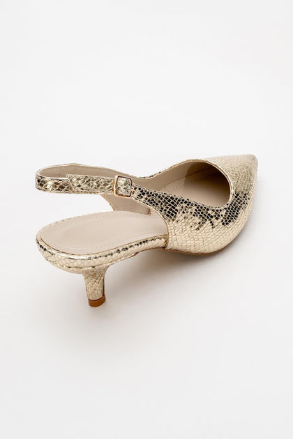 Prologue Value Pointed Toe Pump Gold US 9.5 4