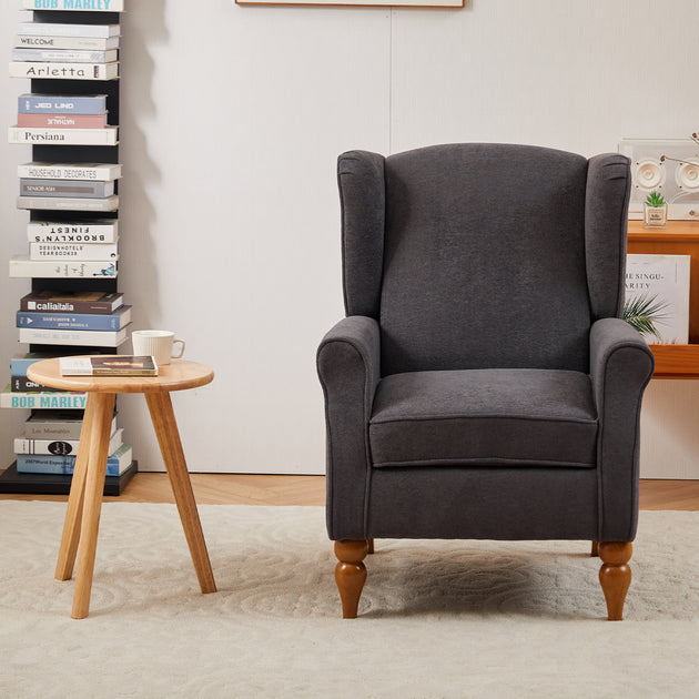 GOODSILO Vintage Wingback Chair and Coffee Table Set 3