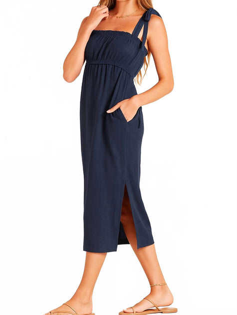 bobi Tied Strap Midi Dress Seaside Medium 3