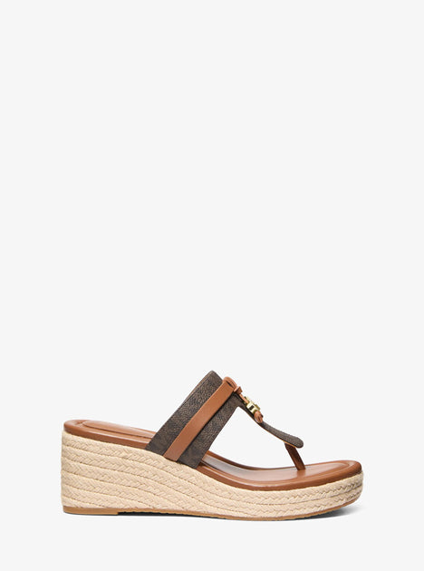 Michael Kors Zoe Wedge Sandal Brown US 9.5 3