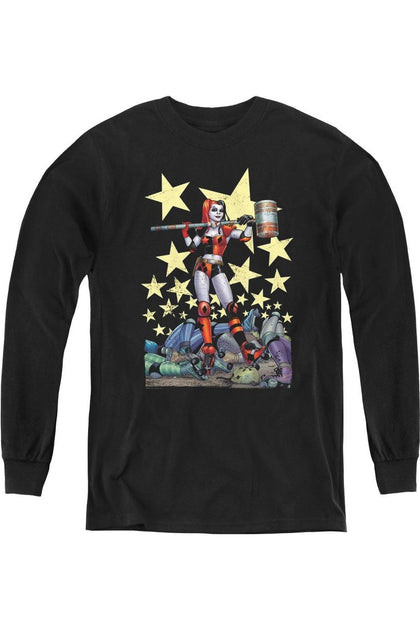 Gildan Batman Hammer Time Jugend-Langarmshirt - Schwarz, Medium 2