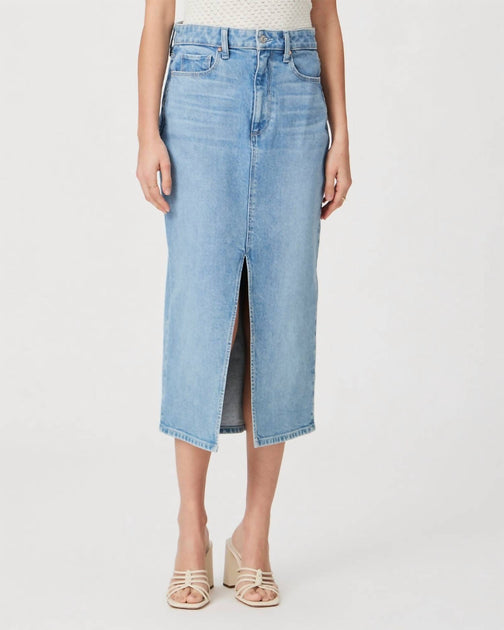 Paige Angela Midi Skirt Blue 32 2