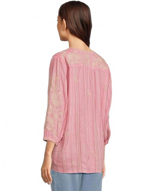 Johnny Was Prairie Blouse 3/4 Sleeve Hyacinth Multi Medium 4