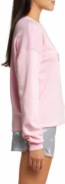 PJ Salvage Vitamin Ski Lounge Sweatshirt Pink Large 4