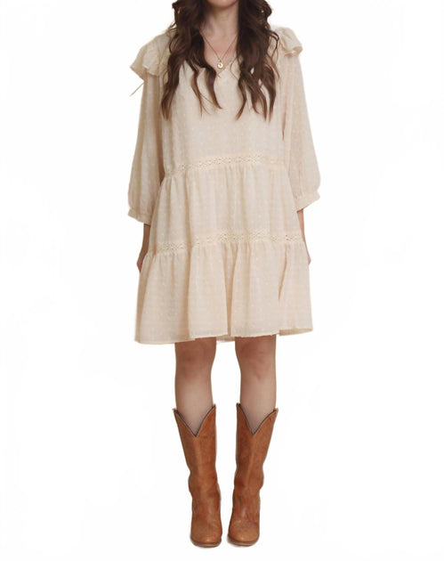Jacquie The Label Katarina Robe Mini Beige Medium 2