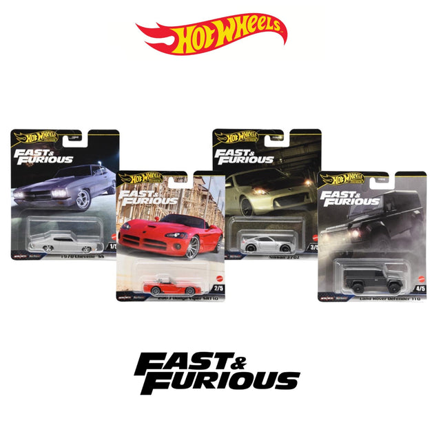 Hot Wheels Fast and Furious 1:64 Scale Die-Cast Car Set Assortment 2