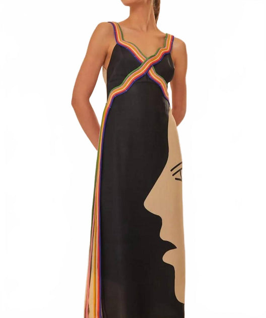 farm rio multicolor surreal sleeveless midi dress The Farm Rio Multicolor Surreal Sleeveless Midi Dress is one of those dresses you'll be getting a slew of compliments about. You know we love a piece that feels like a true