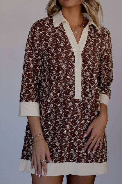 TCEC Holland Tunique Mini Robe Marron Small 4