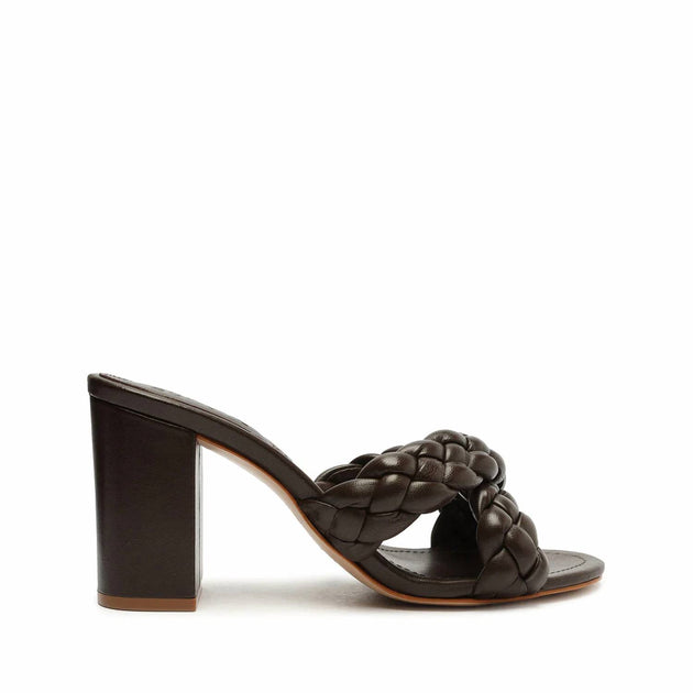 SCHUTZ Cicely Block Sandal Black US 7.5 2
