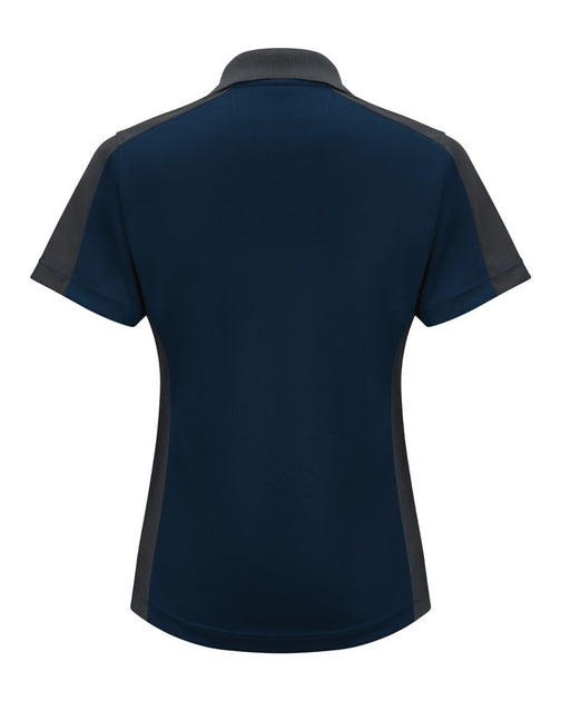Red Kap Damen Kurzarm Performance Knit Two-Tone Polo Schwarz Medium 3