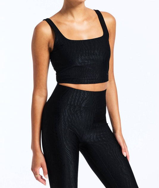 BANDIER Tempo Crop Jacquard Bra Black Medium 4