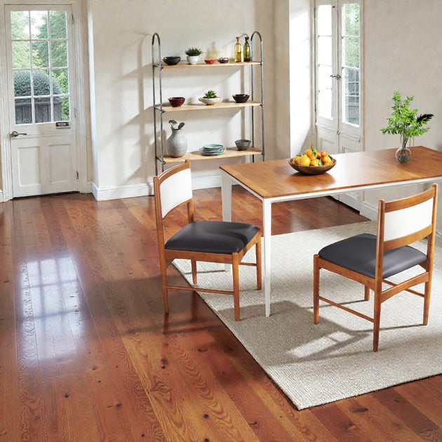 Hivvago Dining Chair Set Brown/Black/White 2