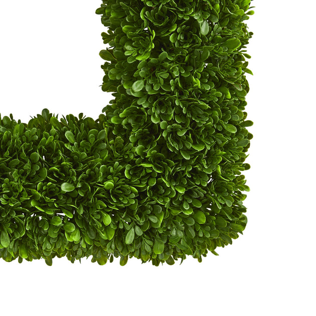 Hivvago 17 inch Tea Leaf Square Wreath Green 3