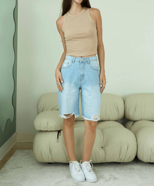 Hustle N Holla Zuri Denim Shorts Blue US 6 3