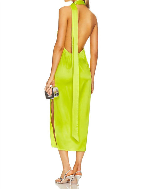 Robe en Soie SER.O.YA Marissa Vert XXS 4