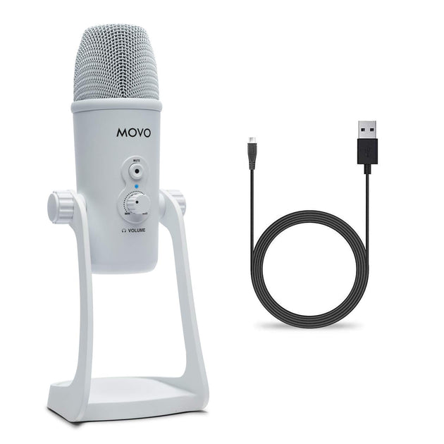 Movo UM700W Desktop USB Mikrofon Weiß 2