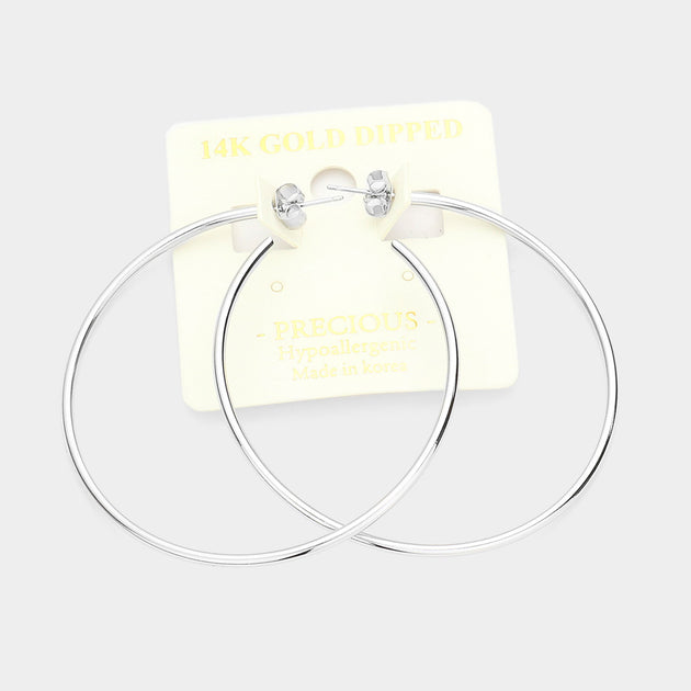 FASHNZFAB Half Hoop Earrings Gold 2.25 Inch 2