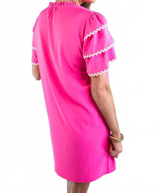 J. Lee Kersten Ric Rac Dress Pink XLarge 3