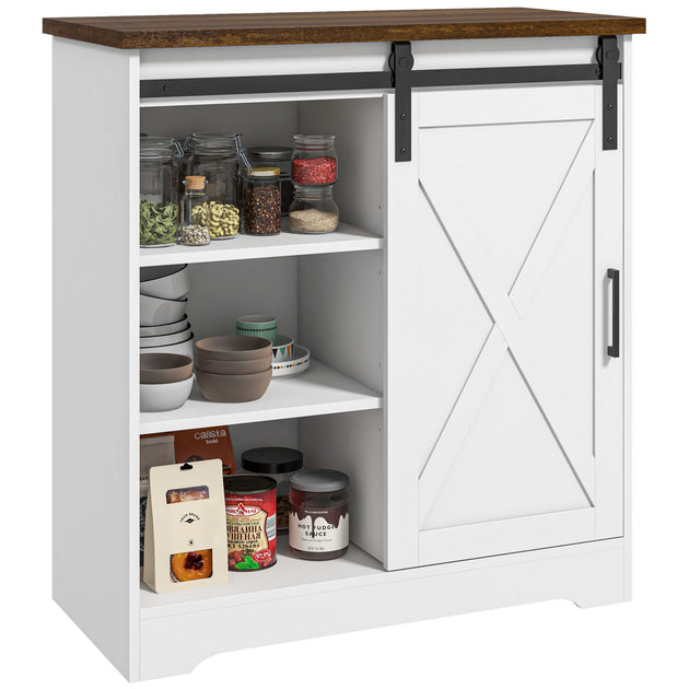 Streamdale Farmhouse Coffee Cabinet White 2