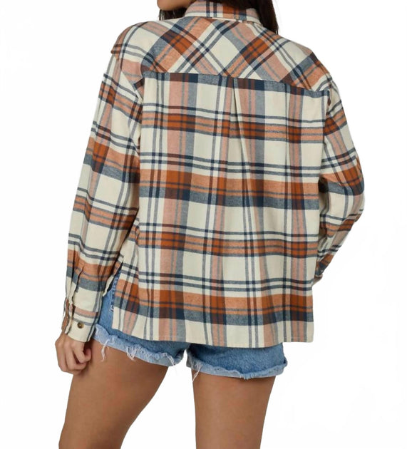 Salty Crew Nomad Flannel Shirt Beige Medium 3