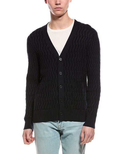 Slate & Stone Strickcardigan mit V-Ausschnitt Schwarz Small 2