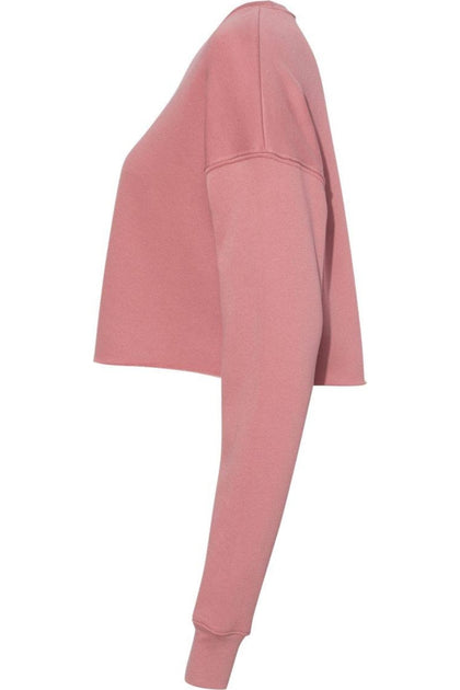 BELLA + CANVAS Crop Crew Fleece Pink Medium 4