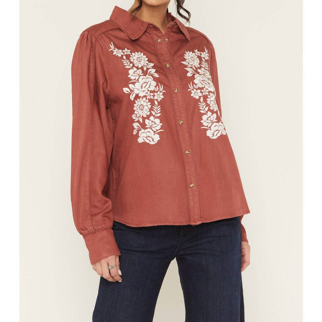 Kimes Ranch Mae Shirt Red Large 3