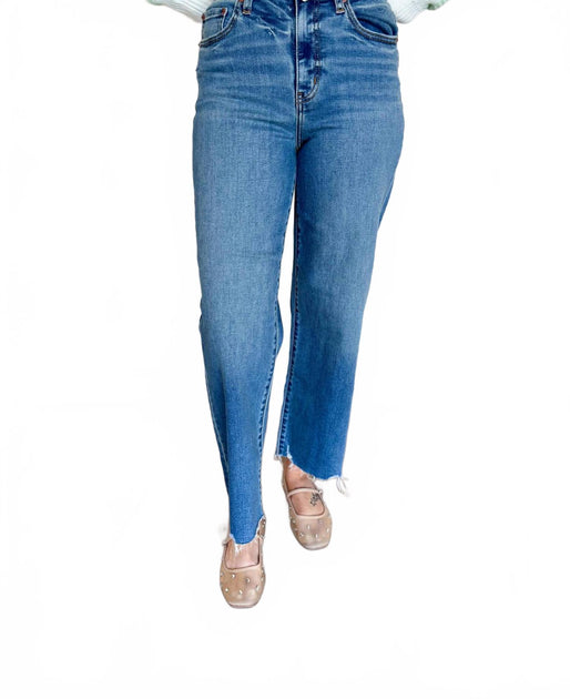 DAZE Renata High Rise Wide Ankle Jeans Blue 24 2