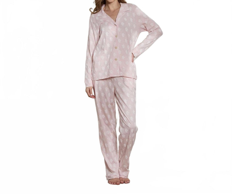 The Sleep Code Women's Printed Organic Pima Cotton Long Pj Set Multi Small 2