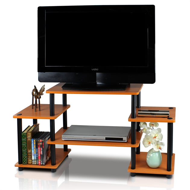 Furinno Turn-N-Tube Multimedia-Rack, Hellkirsch/Schwarz 4