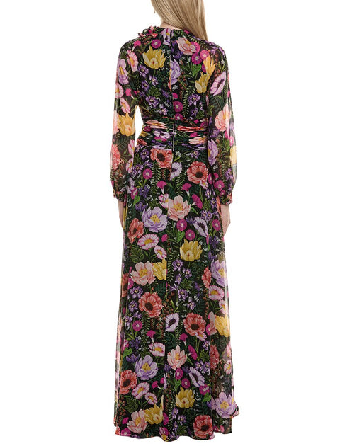 Teri Jon Printed Maxi Dress Multi US 6 5