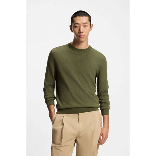 Hugo Boss Logo-detail Sweater Green Large 4