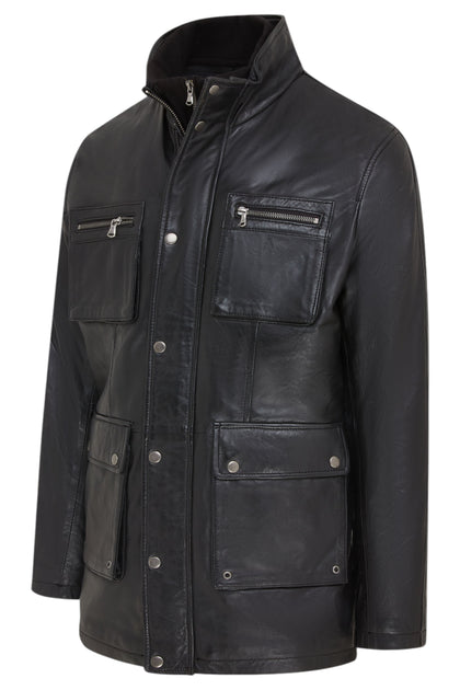 Infinity Mens Military Jacket Brown Small 4