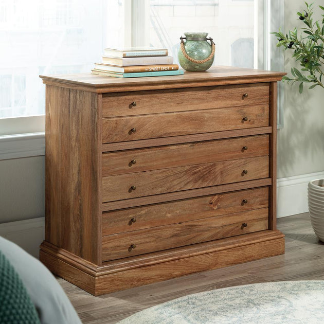 Sauder Barrister Lane 3-Drawer Chest Sindoori Mango 4