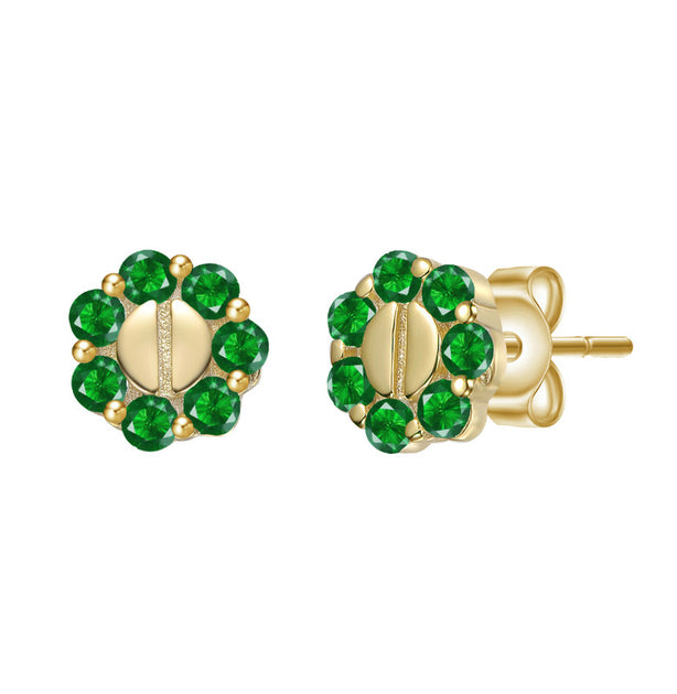 GigiGirl Kids Stud Earrings Green One Size 2