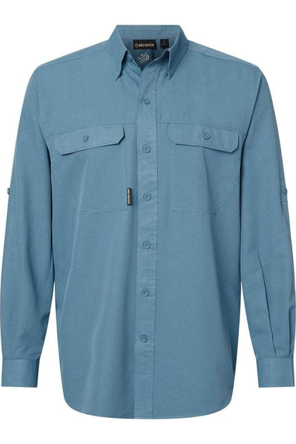 DRI DUCK Crossroad Woven Shirt Blue Large 2
