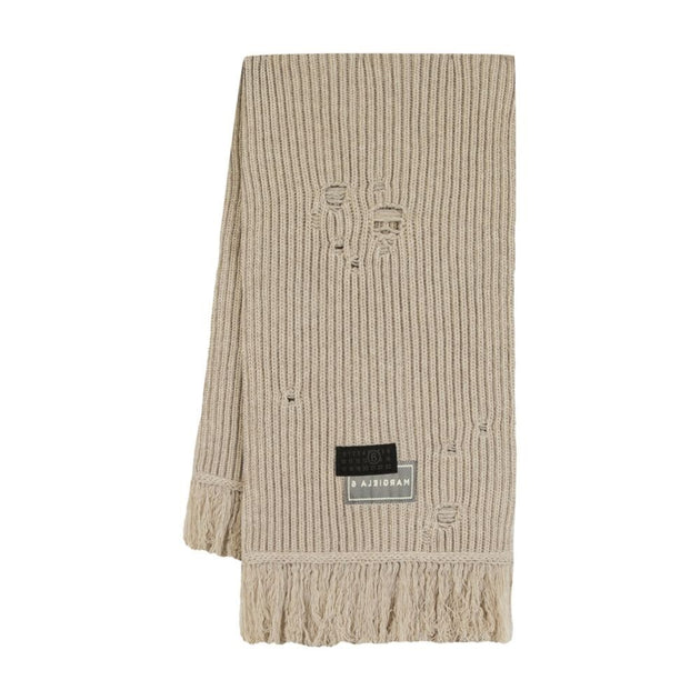 スカーフ Mm6 By Maison Margiela Textured Ribbed Wool Scarf With Mm6 By Maison Margiela Textured Ribbed Wool Scarf With