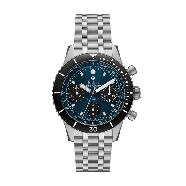 Zodiac Sea-Chron Automatic Stainless Steel Watch Black 2