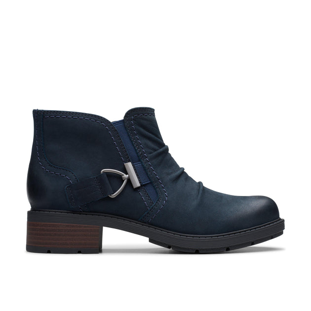 Clarks Hearth Clara Ankle Boot Blue US 9.5 2