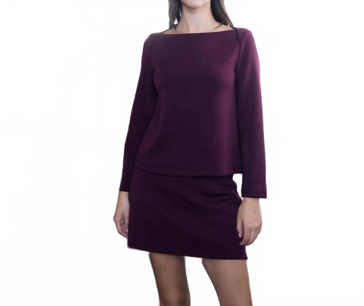 P.CILL Vera Butter Modal Boat Neck Top Purple Small 2