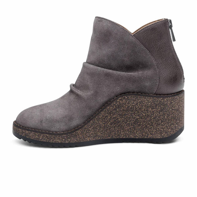 Aetrex Kara Ankle Wedge Boot Grey EU 42 4