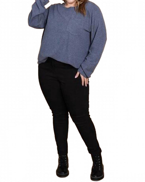 Cotton Bleu Curvy T-Shirt Blue 3X 2