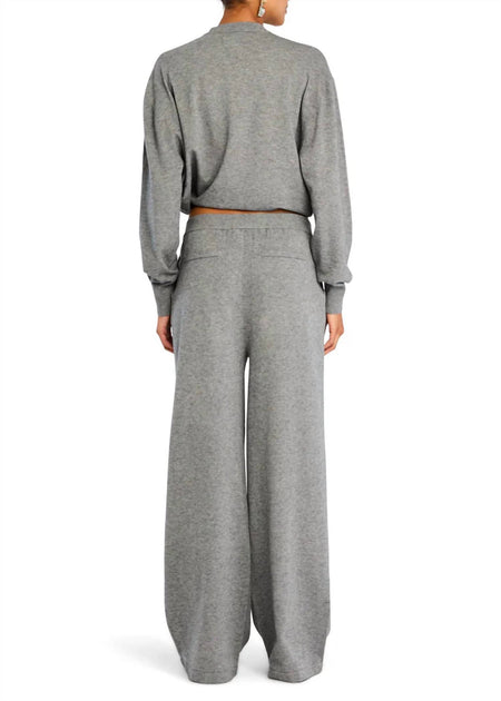 SER.O.YA Alya Knit Pleated Trousers Grey Large 3