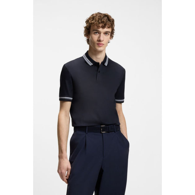 Boss Contrast-tipping Polo Shirt Black Medium 4