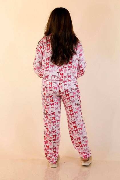 Simply Southern Holiday Pajama Set Pink Small 4