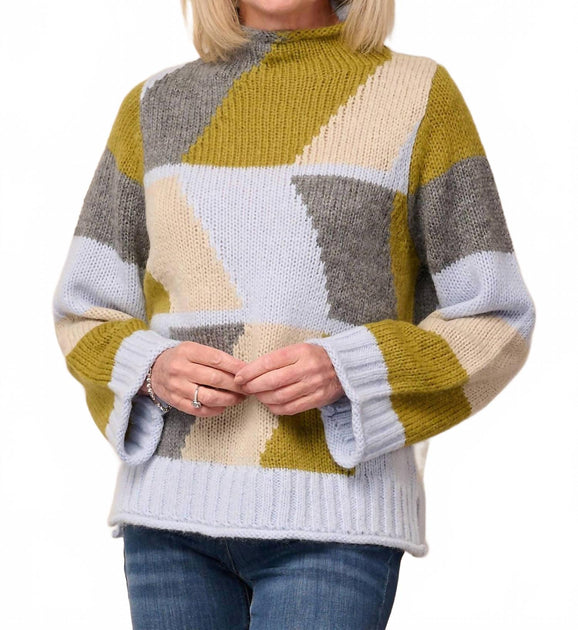 NOEN Strickpullover mit geometrischen Farbblöcken pink Small 2
