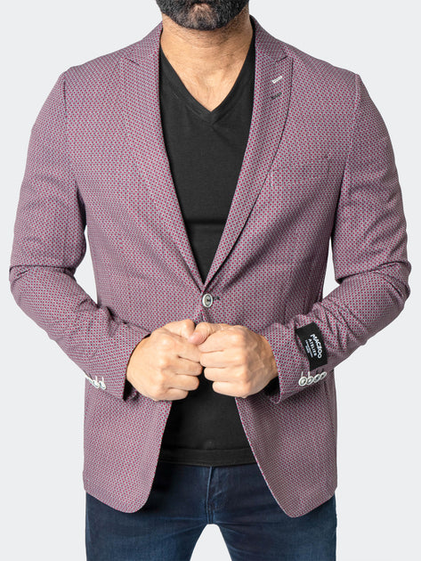 Maceoo Blazer Unconstructed Red Purple Large 3