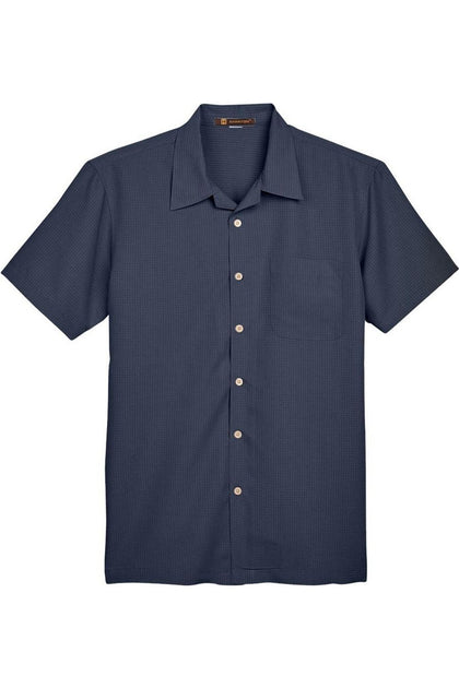 Harriton Barbados Camp Shirt Blue Medium 2