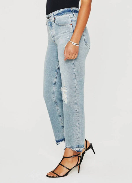 AG Jeans Kinsley High Rise Crop Jeans Blue 31 4