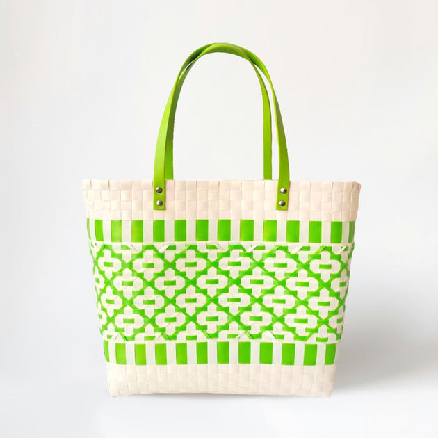 FASHNZFAB Quatrefoil Tote Bag Orange One Size 4